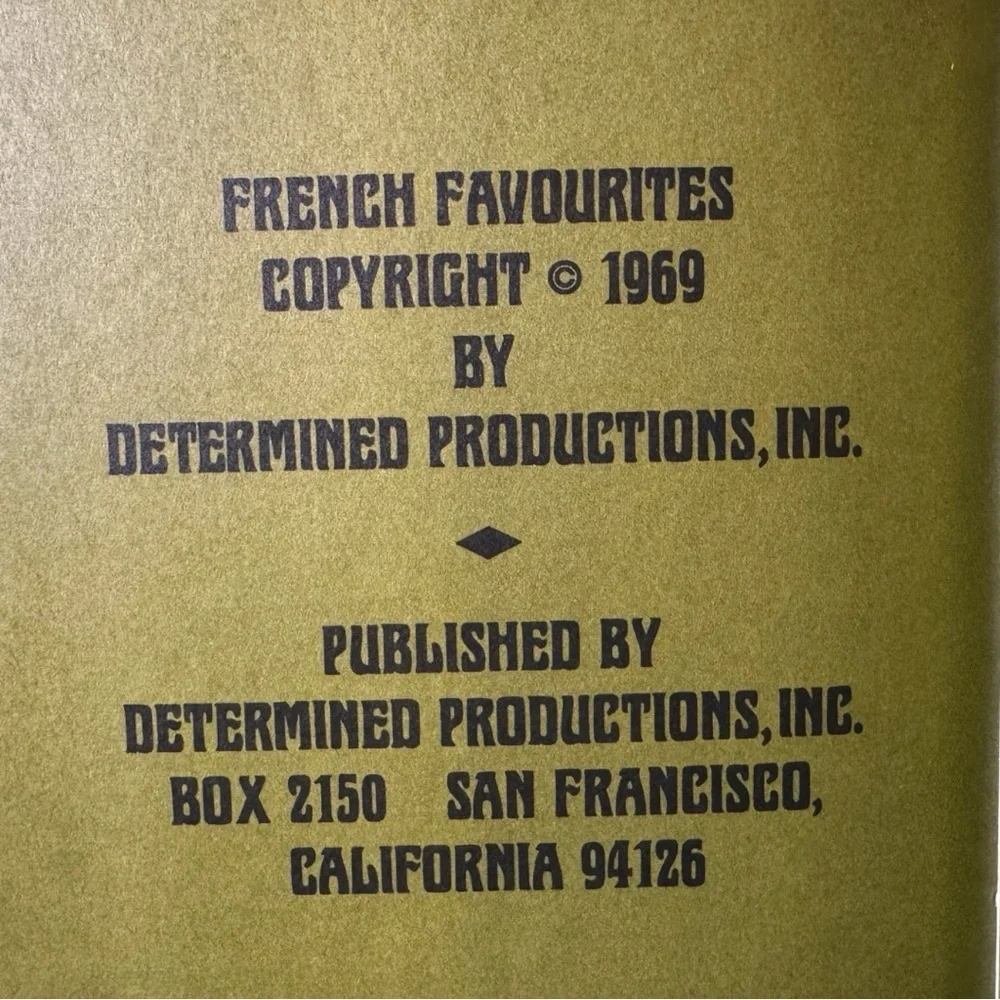 French Favourites – Vintage 1969 French Cookbook | Dust Jacket